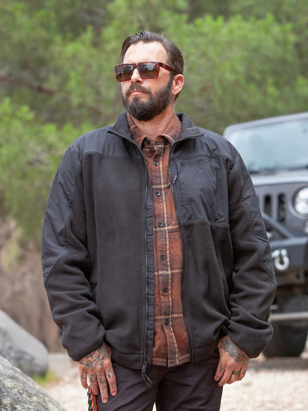 Off The Grid Surplus Bruin Fleece Zip Up - Black